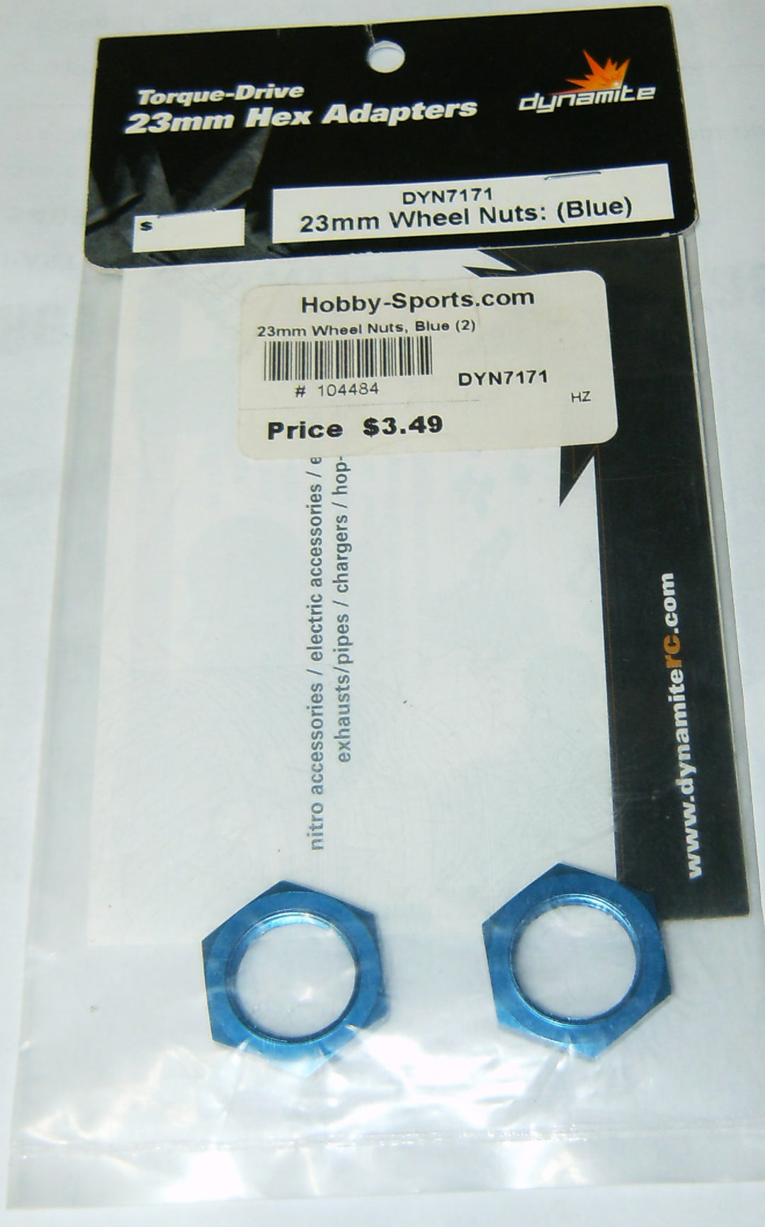 23mm Wheel Nuts, Blue (2)