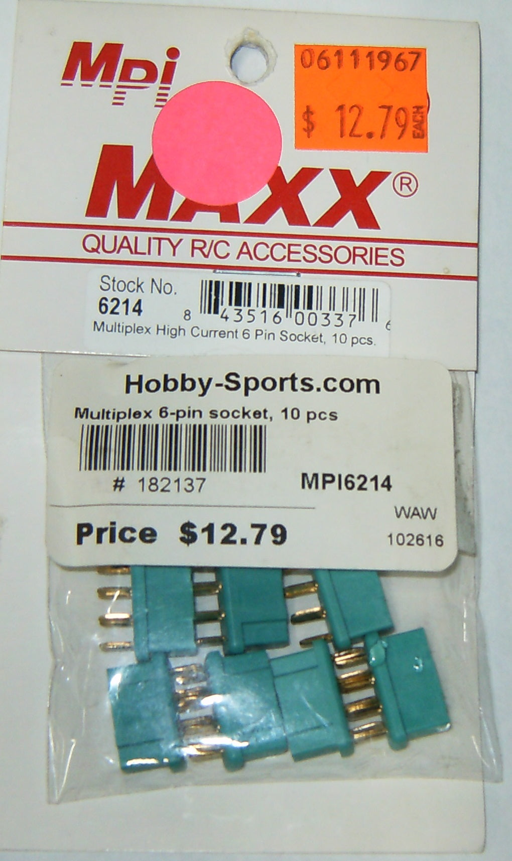 MPI 6214 Multiplex 6-pin socket, 10 pcs