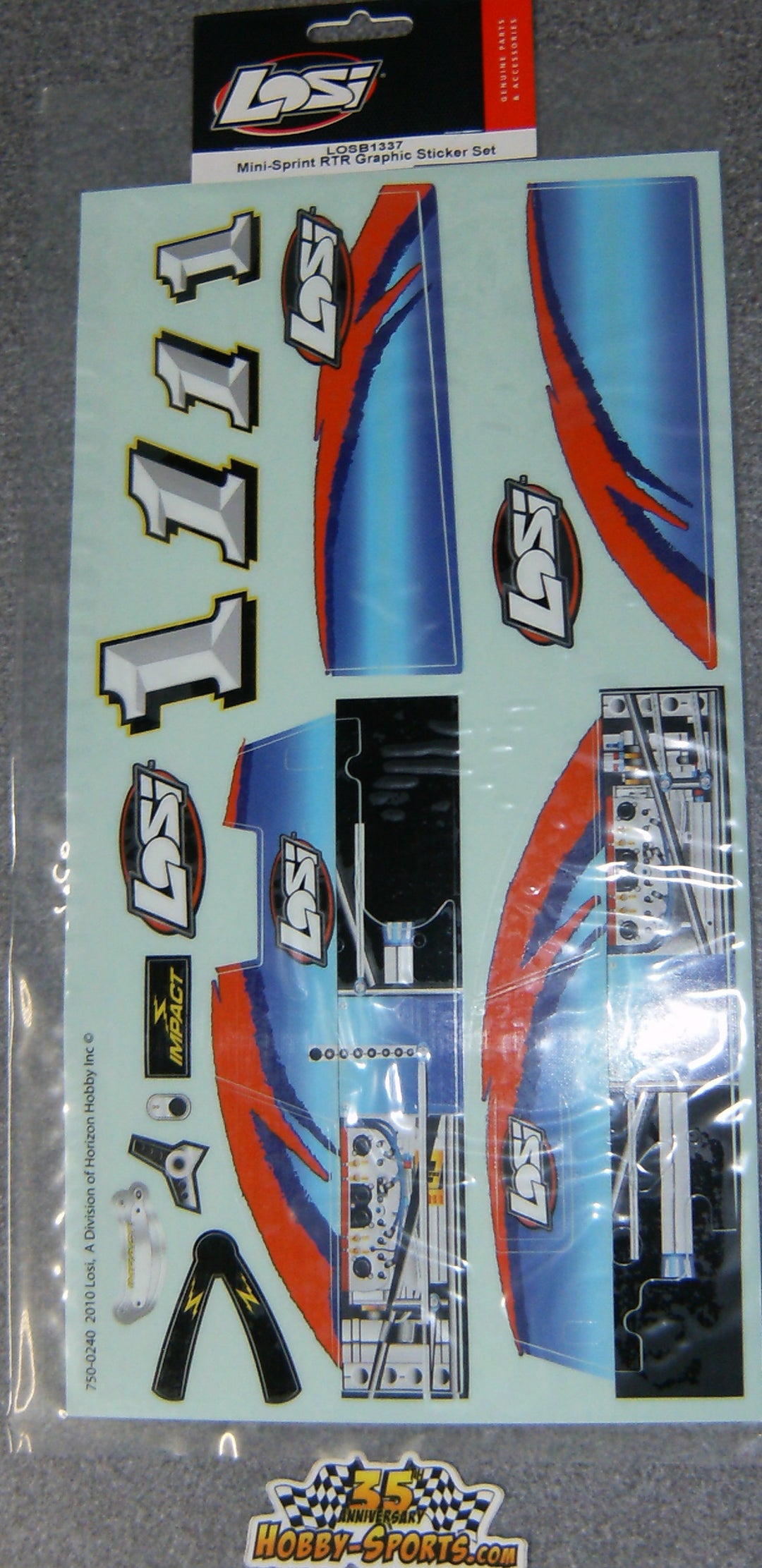 LOSB 1337 Mini Sprint RTR Sticker Sheet S