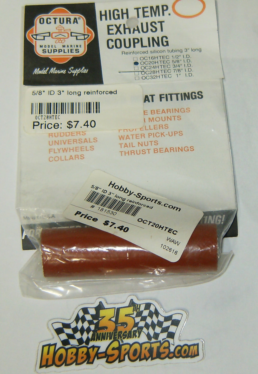 OCT 20HTEC 5/8" ID 3" long reinforced