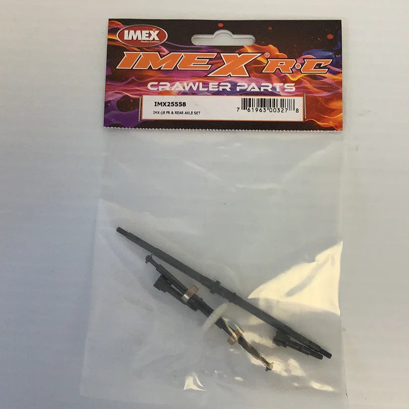 18TH SCALE FR/RE AXLE SET
