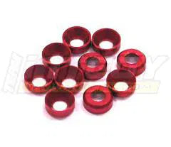 3mm Concave Washer (10), Red