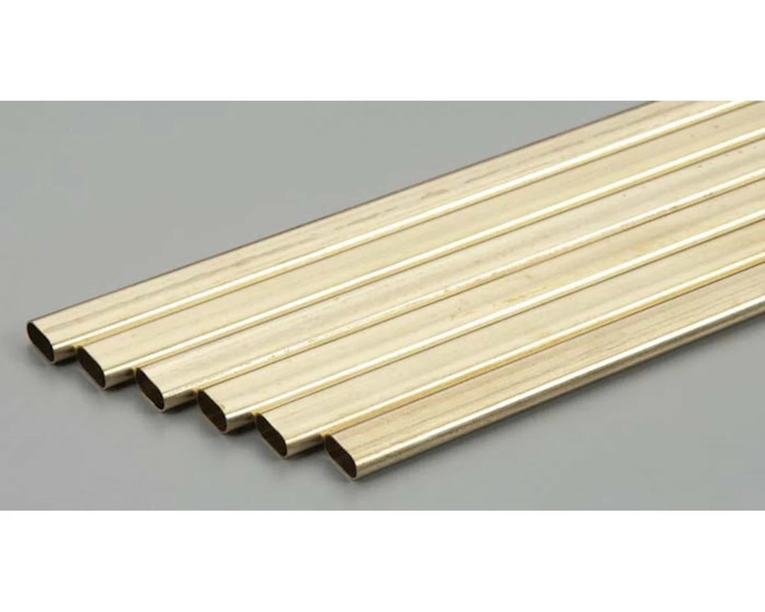 Large Brass Oval Tube: 12" Long (1)