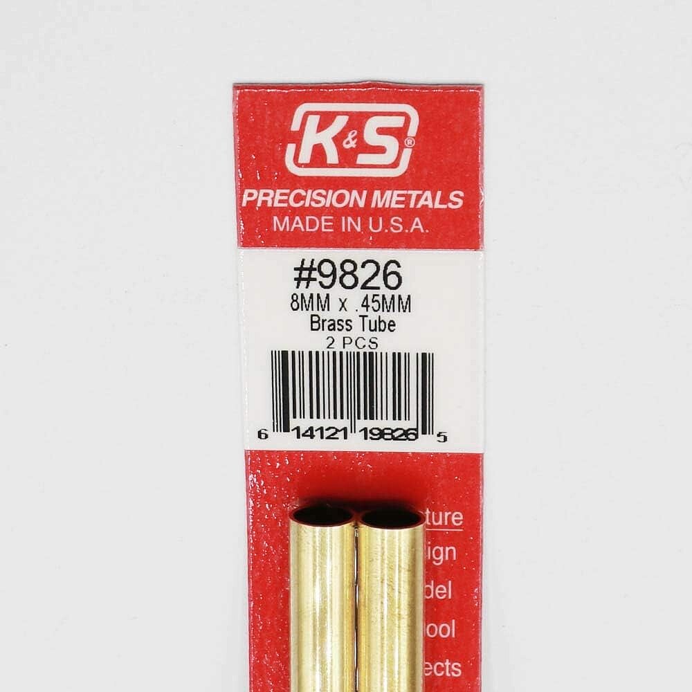 9826 Round Brass Tube 8mm OD x
