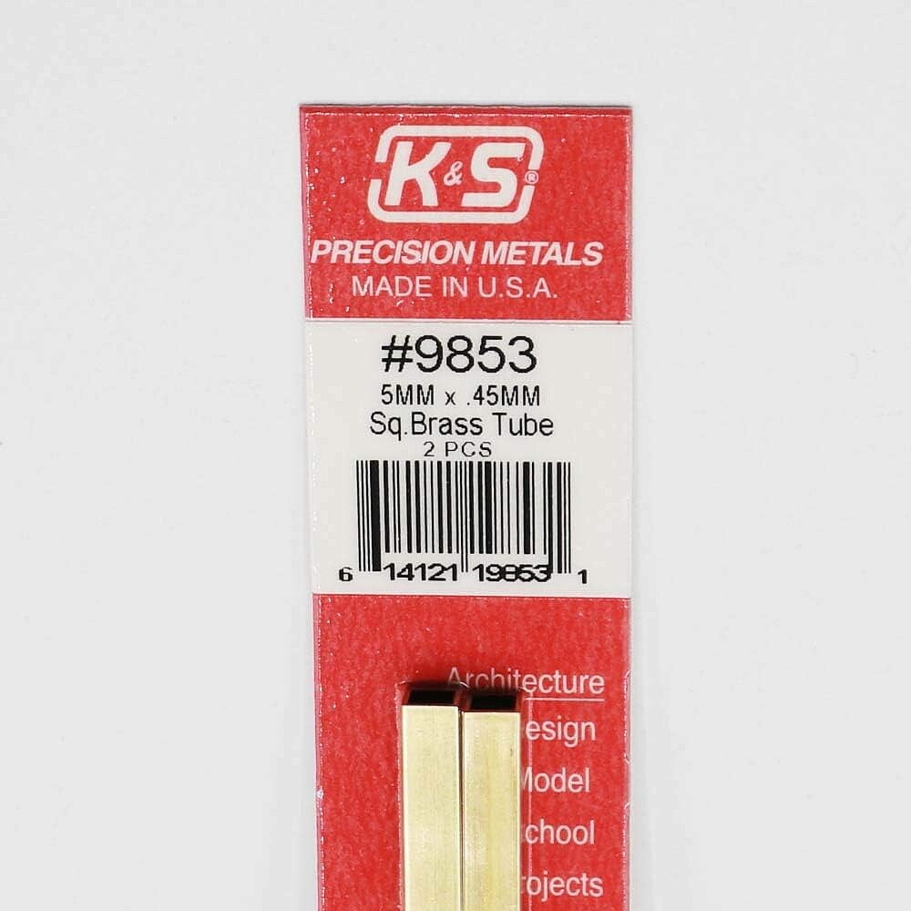 9853 Square Brass Tube 5mmx5mmx