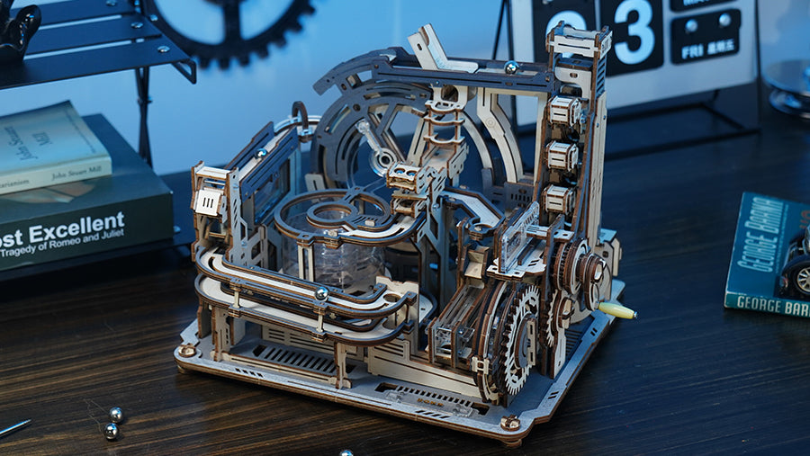 ROKR Marble Spaceport Marble Run 3D Wooden Puzzle LGC01
