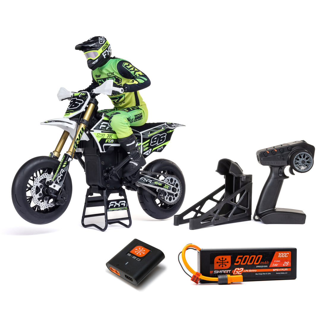 1/4 Promoto-SM FXR Supermoto Motorcycle RTR, LOSI, LOS-2310, LOS-2272
