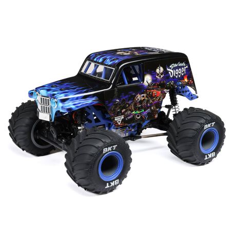 1/18 Mini LMT 4WD Grave Digger & Son Uva Digger Monster Truck Brushed RTR Losi LOS01026
