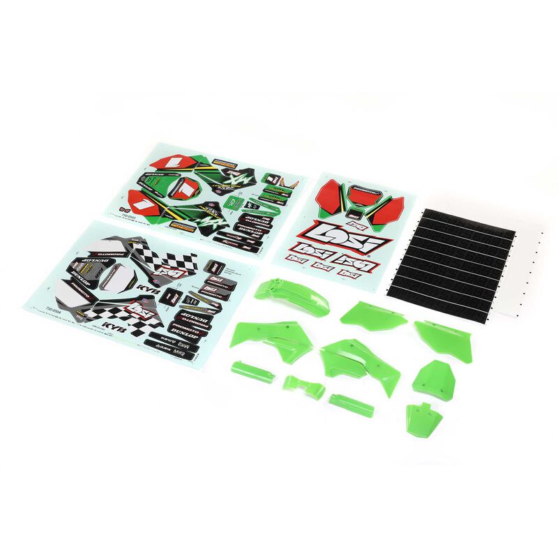 Green Plastics with Wraps: Promoto-MX Losi LOS260002
