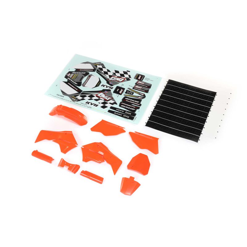 Orange Plastics with Wraps: Promoto-MX Losi LOS260004
