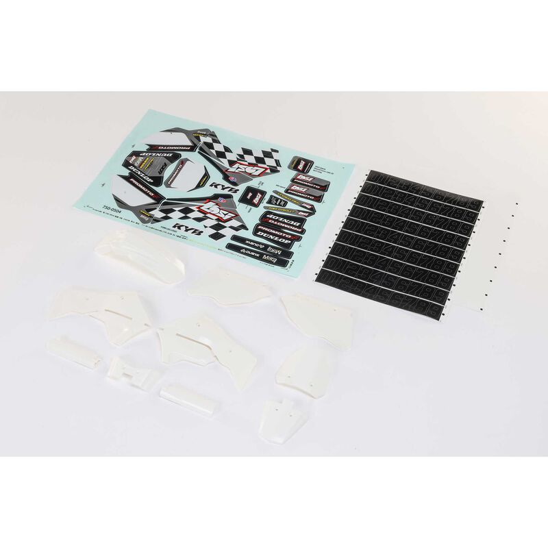 White Plastics with Wraps: Promoto-MX Losi LOS260005
