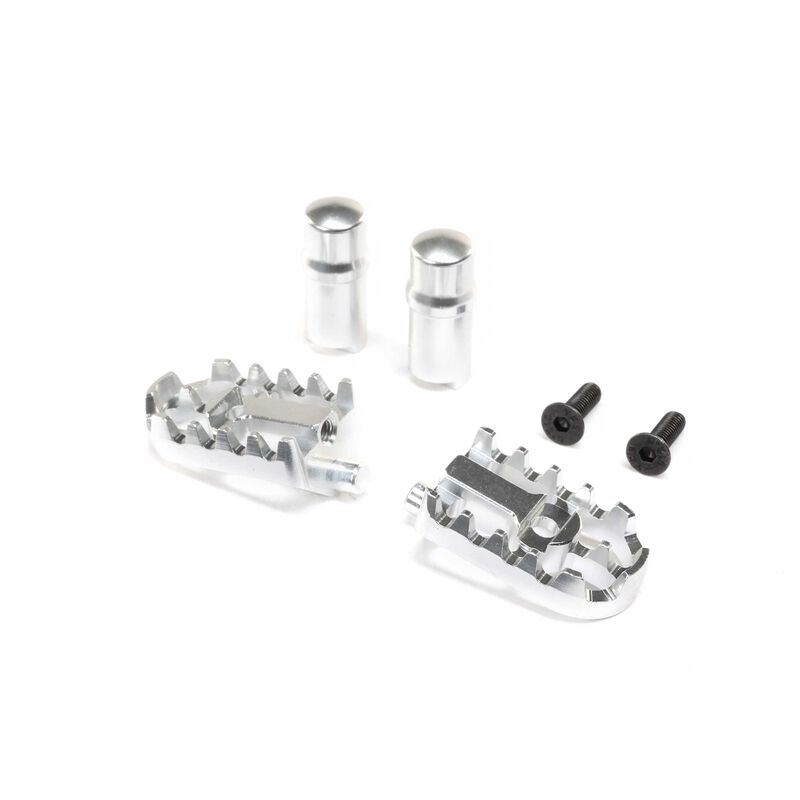 Aluminum Foot Pegs, Silver: Promoto-MX Losi LOS361001
