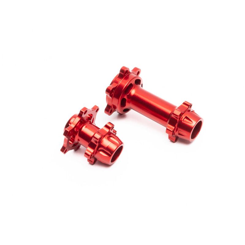 Aluminum Hub Set, Machined, Red: Promoto-MX Losi LOS362000
