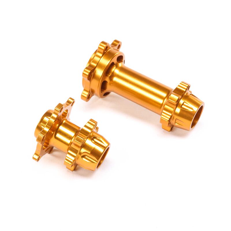 Aluminum Hub Set, Machined, Gold: Promoto-MX Losi LOS362004
