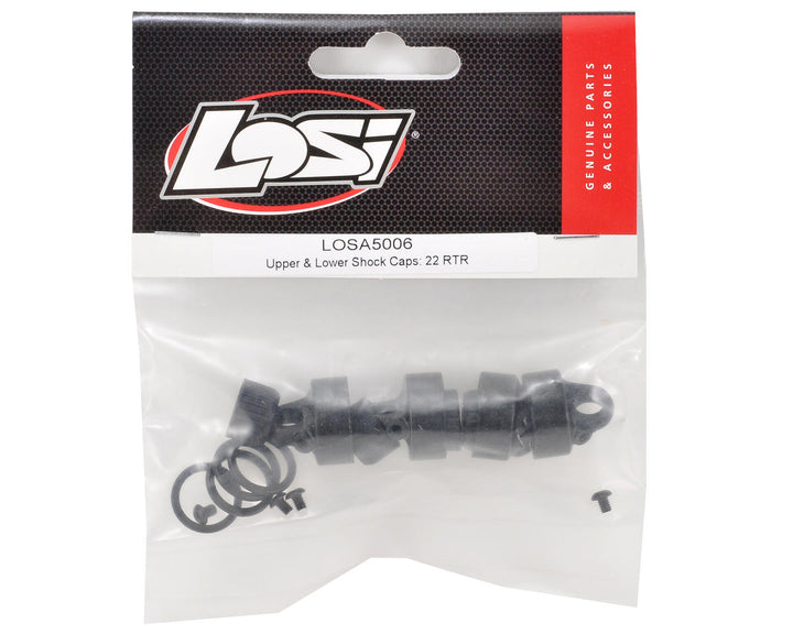 LOSA 5006 Upper & Lower Shock Caps: 22 RT