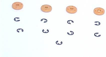 LOSA 5047 shock pistons #55, orange (4)
