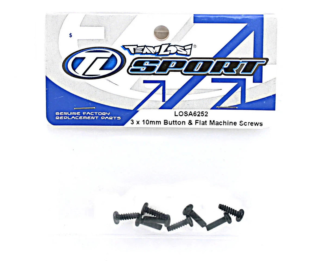 LOSA 6252 3x10mm Button & Flt Mach Screws
