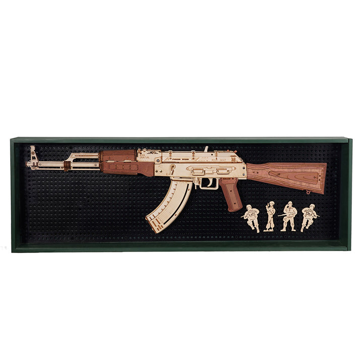 Justice Guard Gun Models; AK-47 Assault Rifle Rubber Band Gun Robotime LQ901