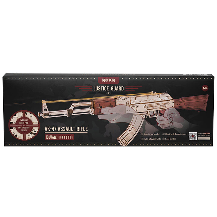 Justice Guard Gun Models; AK-47 Assault Rifle Rubber Band Gun Robotime LQ901