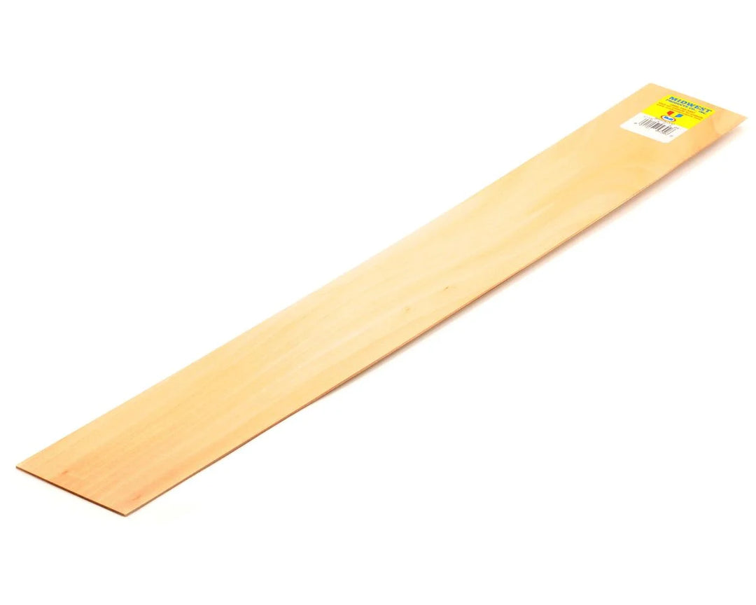1/16" x 3" x 24" basswood
