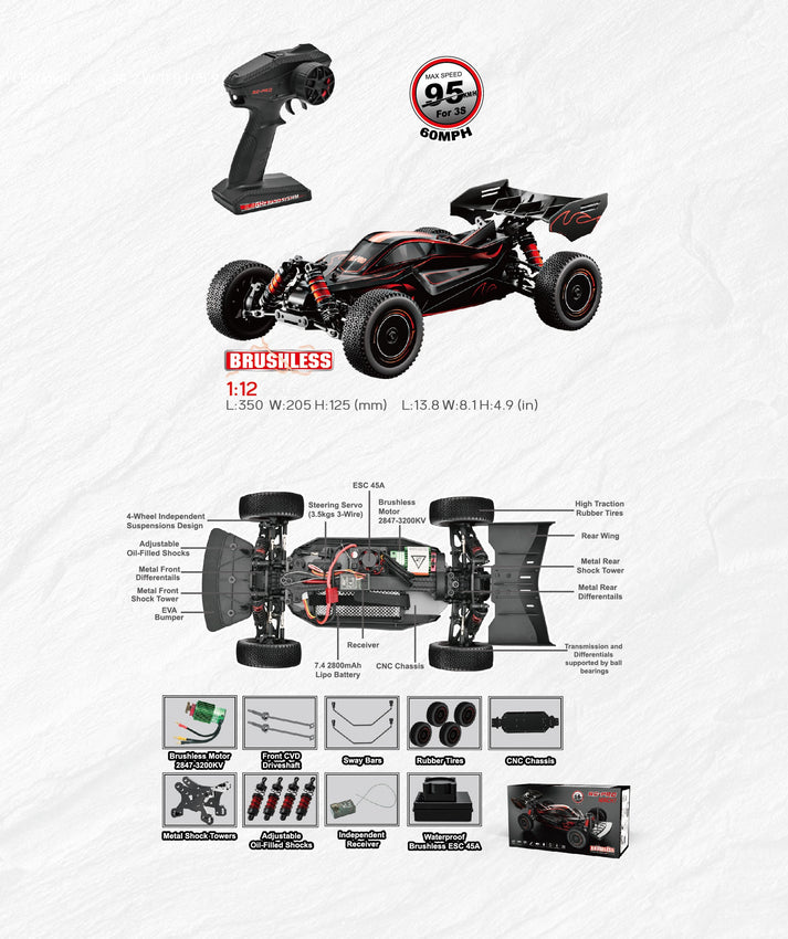 RC PRO MACH1 1/12 Brushless Buggy MACH-1
