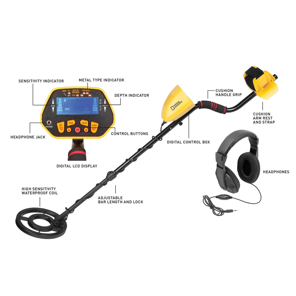 National Geographic Digital Metal Detector w/Headphones
