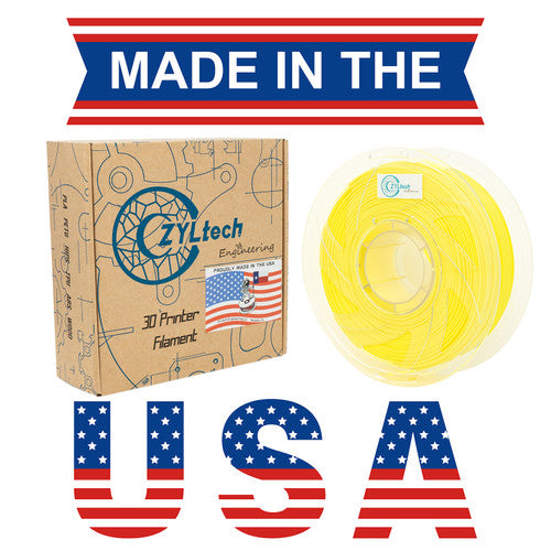 PLA 3D Printer Filament 1.75mm 1kg YELLOW ZYLtech Engineering FMT-PLA-YLW