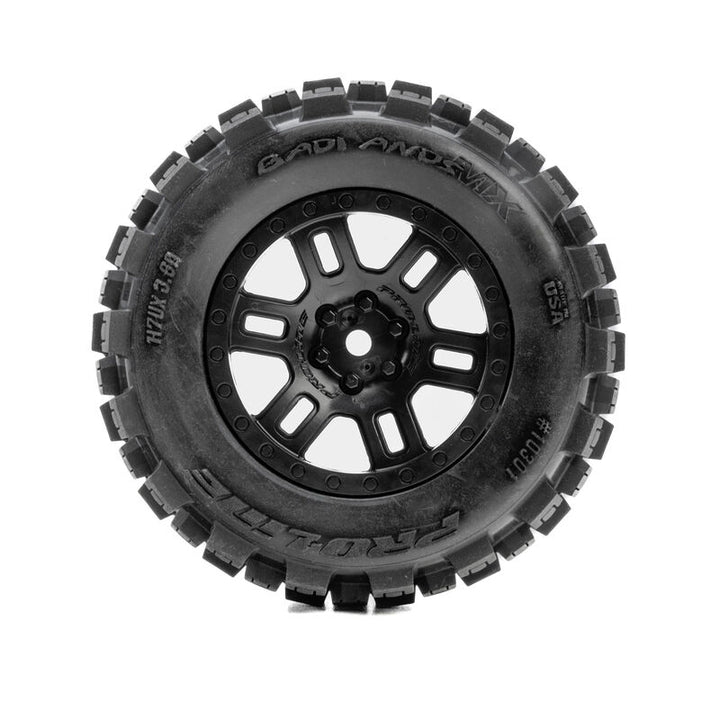 Badlands Front/Rear Tires MTD 12mm Black Split Six (2): ARRMA MINI KRATON