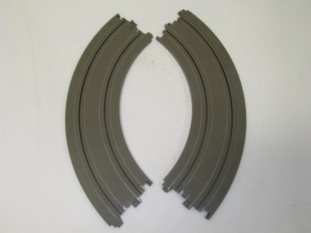 9" 1/4 Curve Track (2) brown Auto World 00173