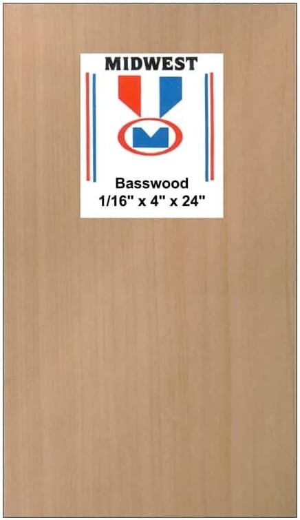 RMXR 7501 887501 Basswood Sheet 1/16 x 4
