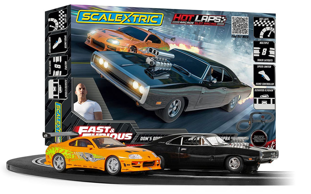 Scalextric Fast and Furious Hot Laps Race Set 1/32 Slot Car Track Set HRNC1458T