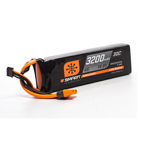 14.8V 3200mAh 4S 30C Smart LiPo Battery: IC3 Spektrum SPMX32004S30
