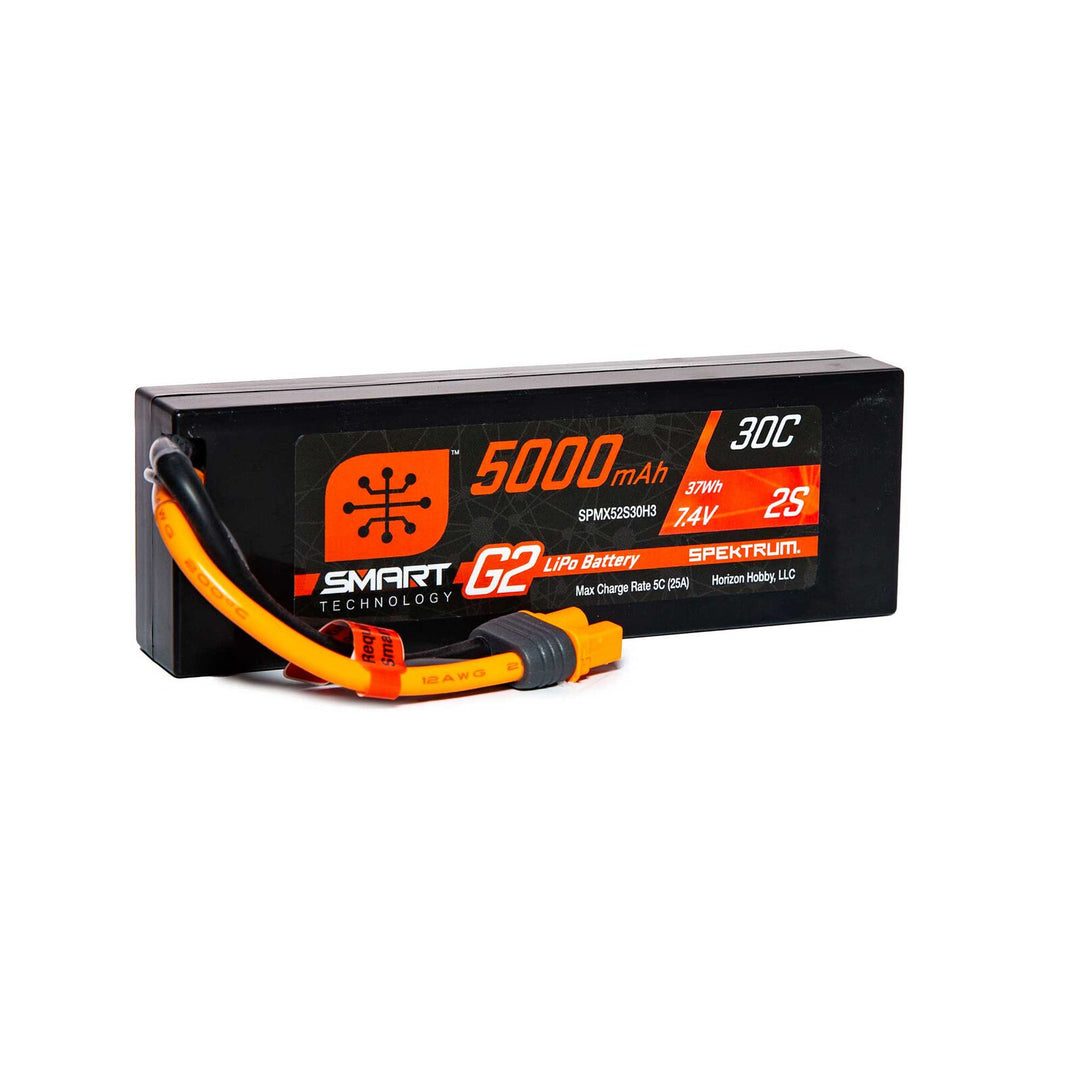 5000mAh 2S 7.4V Smart G2 LiPo 30C Hard Case; IC3 SPMX52S30H3