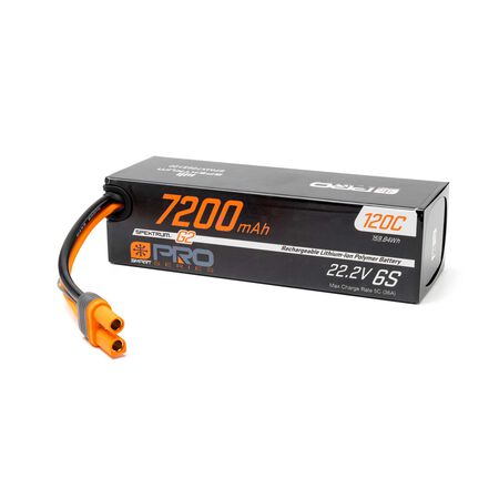 22.2V 7200mAh 6S 120C Smart G2 LiPo: IC5 Spektrum SPMX726S120
