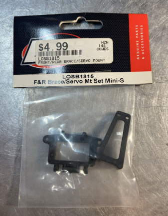 LOSB 1815 Fr/R Brace/Servo Mount Set: Min
