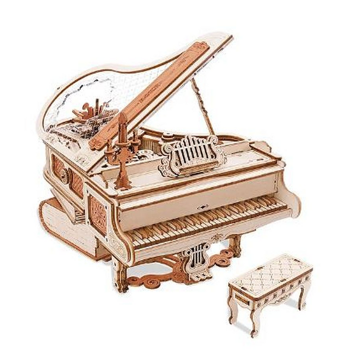 ROKR Magic Piano Mechanical Music Box 3D Wooden Puzzle Robotime AMK81