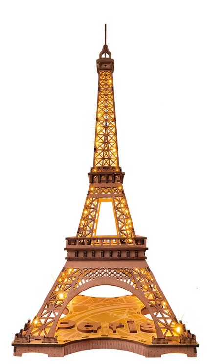 Night of the Eiffel Tower 3D Wooden Puzzle Robotime TGL01
