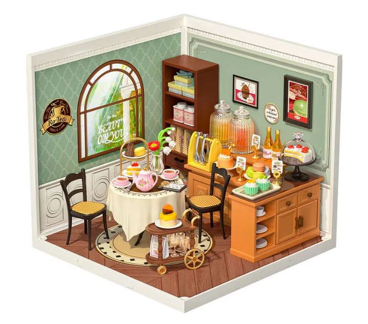 Sweet Sips Tea DIY Plastic Miniature House Robotime DW011