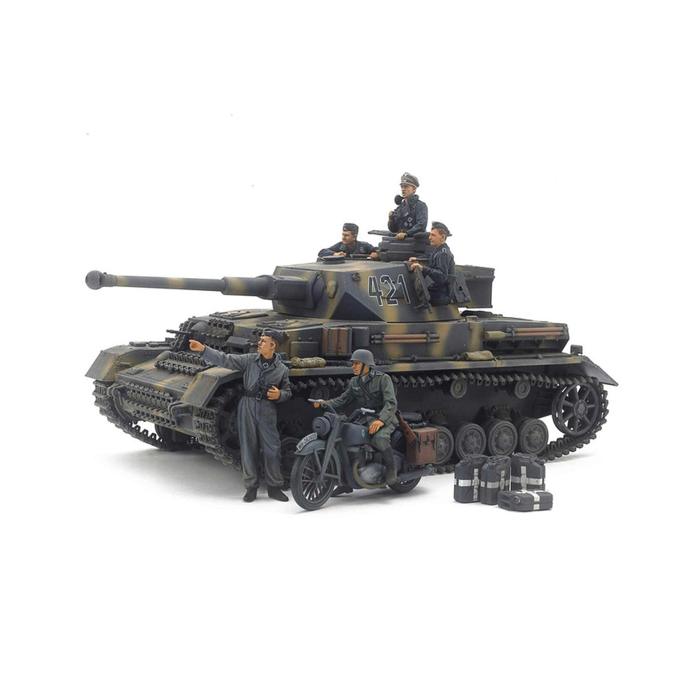 1/35 German Tank Panzerkampfwagen IV Ausf.G Early Production & Motorcycle Set - Eastern Front TAM25209
