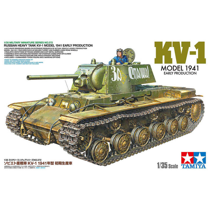 Tamiya KV-1 Russian Heavy 1/35 Model Tank Kit (1941 Early Production) TAM35372