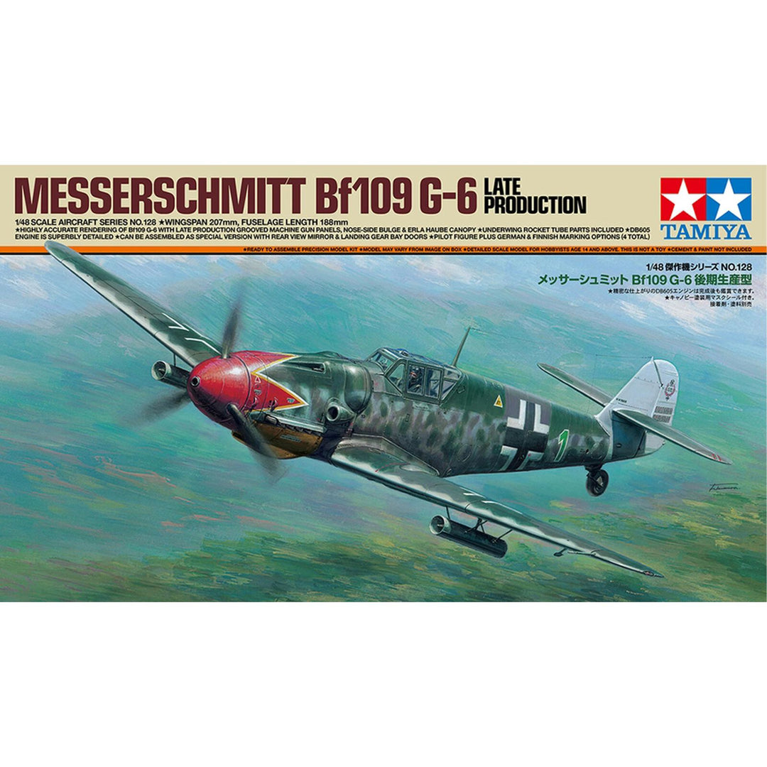 Tamiya 1/48 Bf109 G-6 Late Production Plastic Model Kit 61128