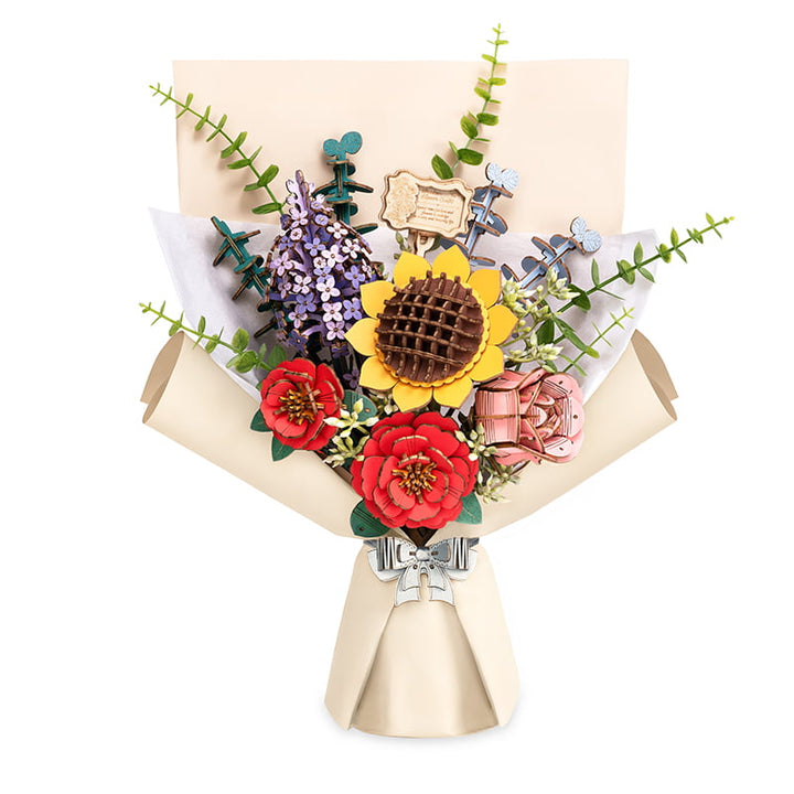 Wooden Flower Bouquet 3D Wooden Puzzle Robotime TW01H