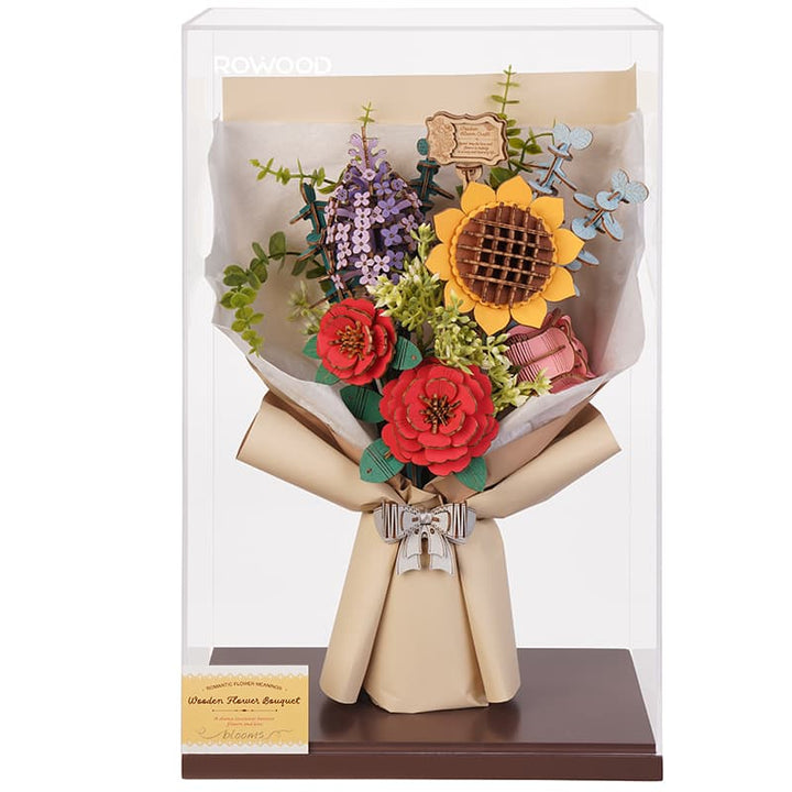 Wooden Flower Bouquet 3D Wooden Puzzle Robotime TW01H