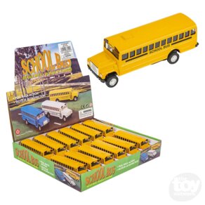 5" DIECAST PULL BACK SCHOOL BUS Toy Network TVE-SCHB5