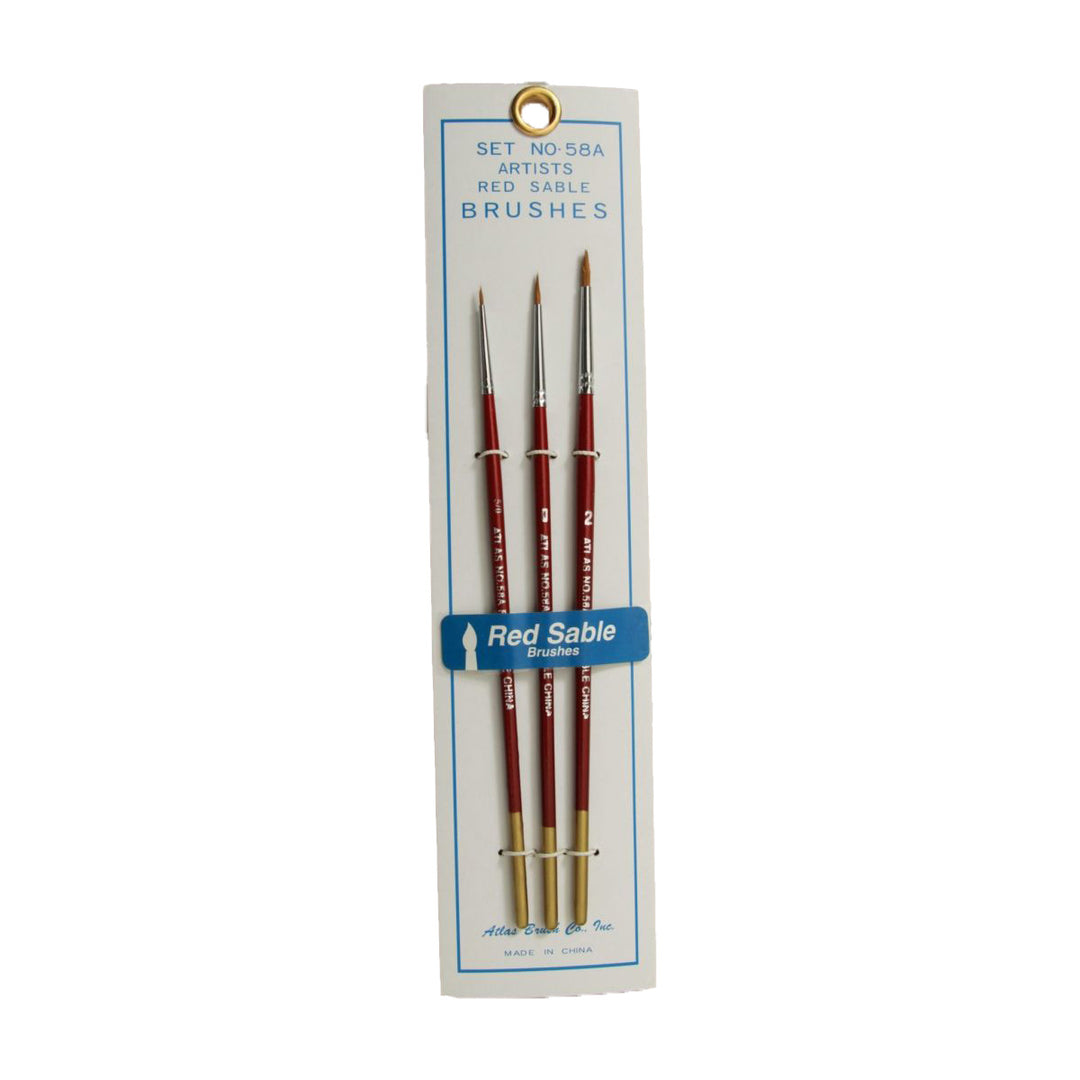 Atlas Brush Red Sable Brush Set