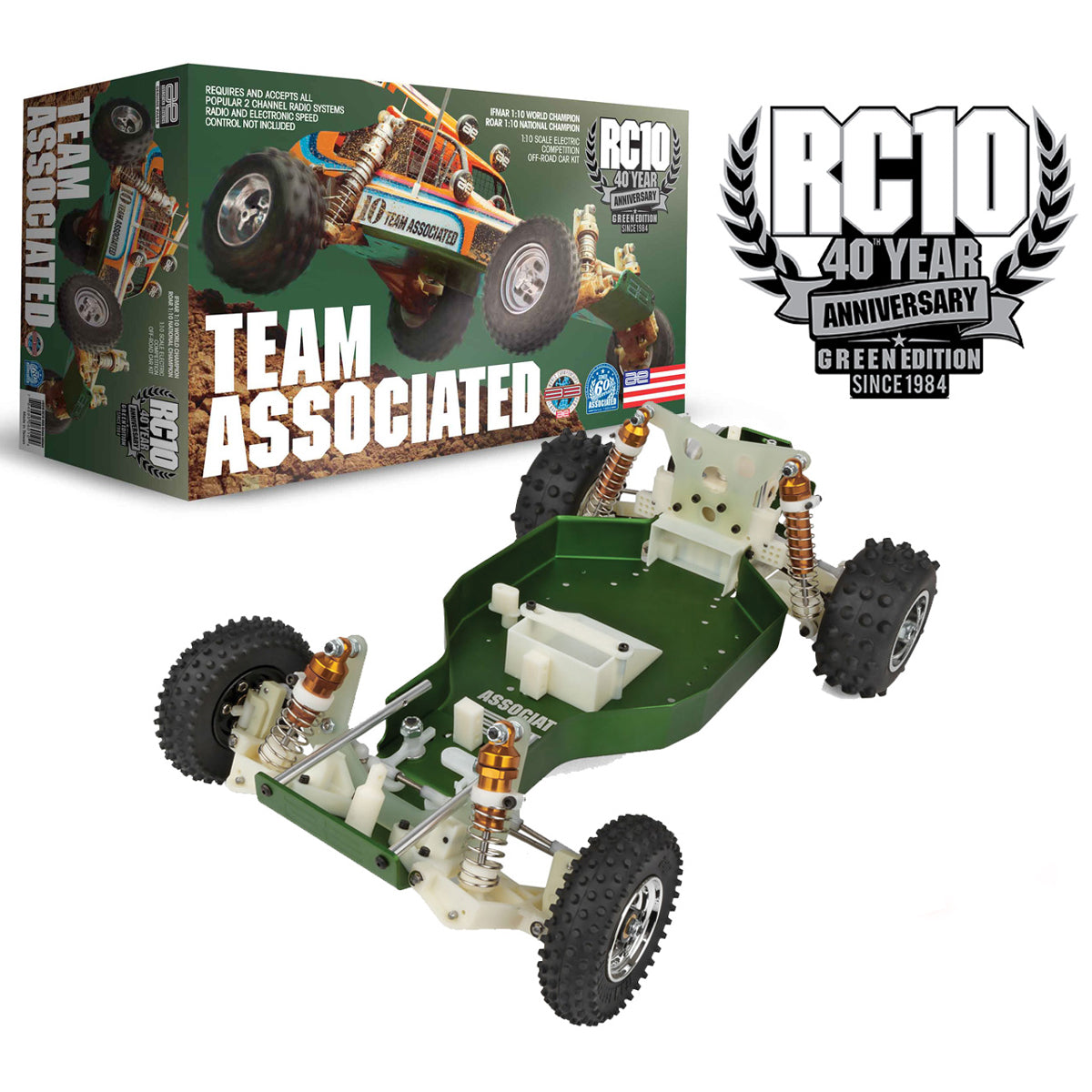 RC10 60th Anniversary Green Masters Edition Kit, Team Associated, #6010