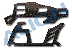 Align RC AGNH 1208 CF UP/LW MAIN FRAME T450 BLACK