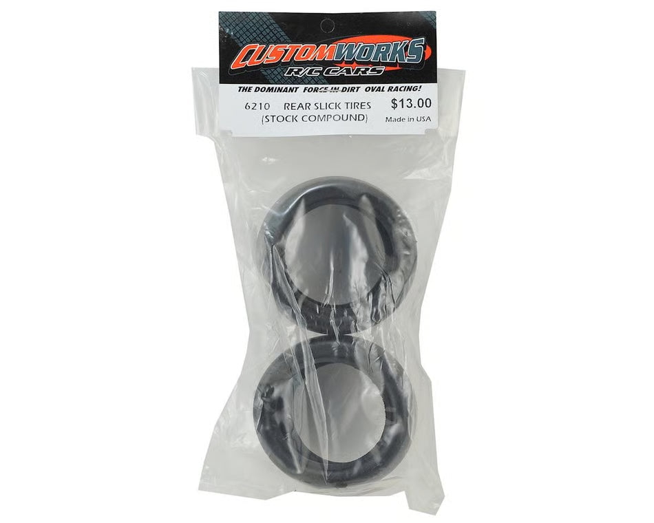 CUSTOM WORKS 6210 DIRT OVAL REAR SLICK TIRES (STANDARD)