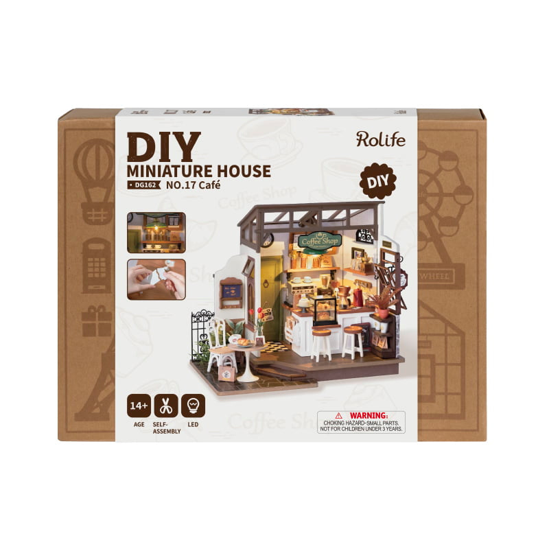 Rolife No.17 Cafe Miniature House kit Robotime DG162