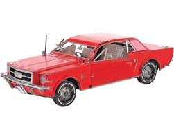 Fascinations 1965 Ford Mustang 3D Metal Model Kit (Red) FSCMMS056C